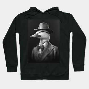 Duck in Suit and Hat Hoodie